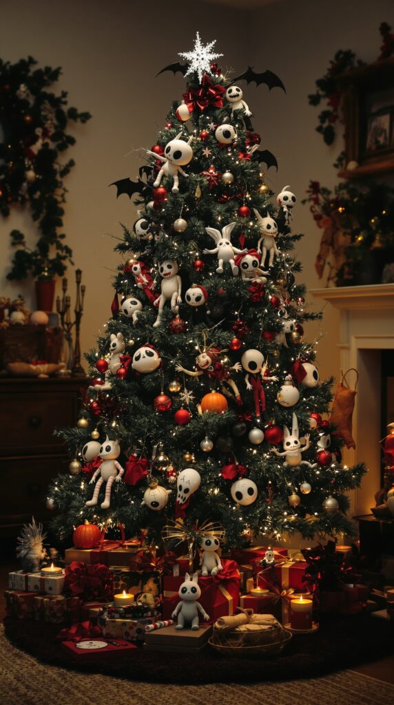Unique Gloomy Style Christmas Tree Decoration Ideas
