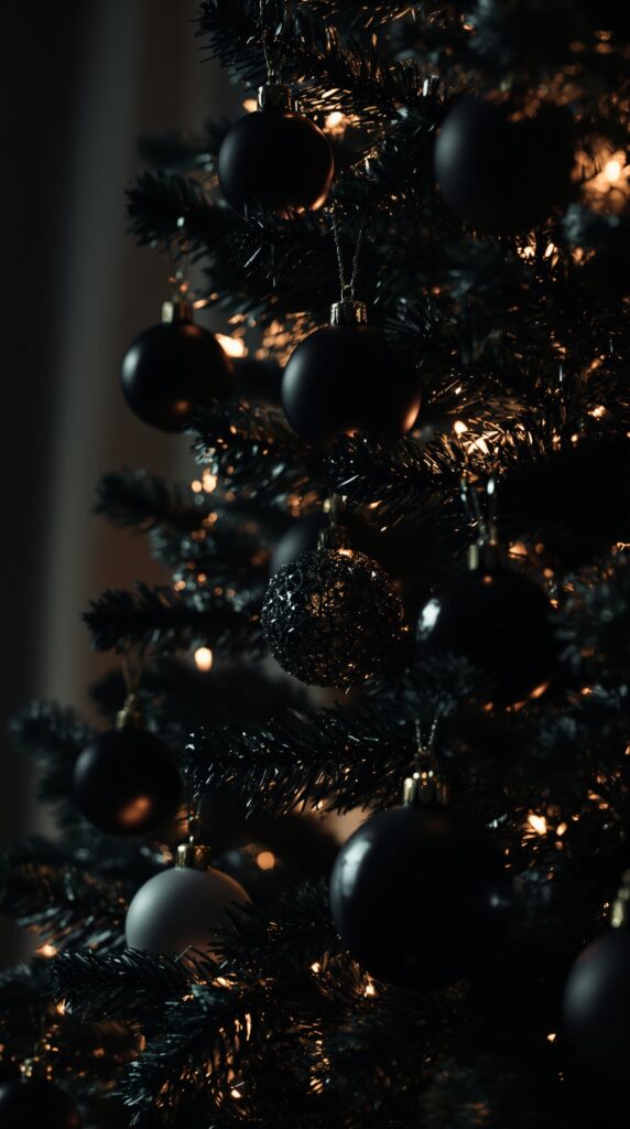 Unique Gloomy Style Christmas Tree Decoration Ideas