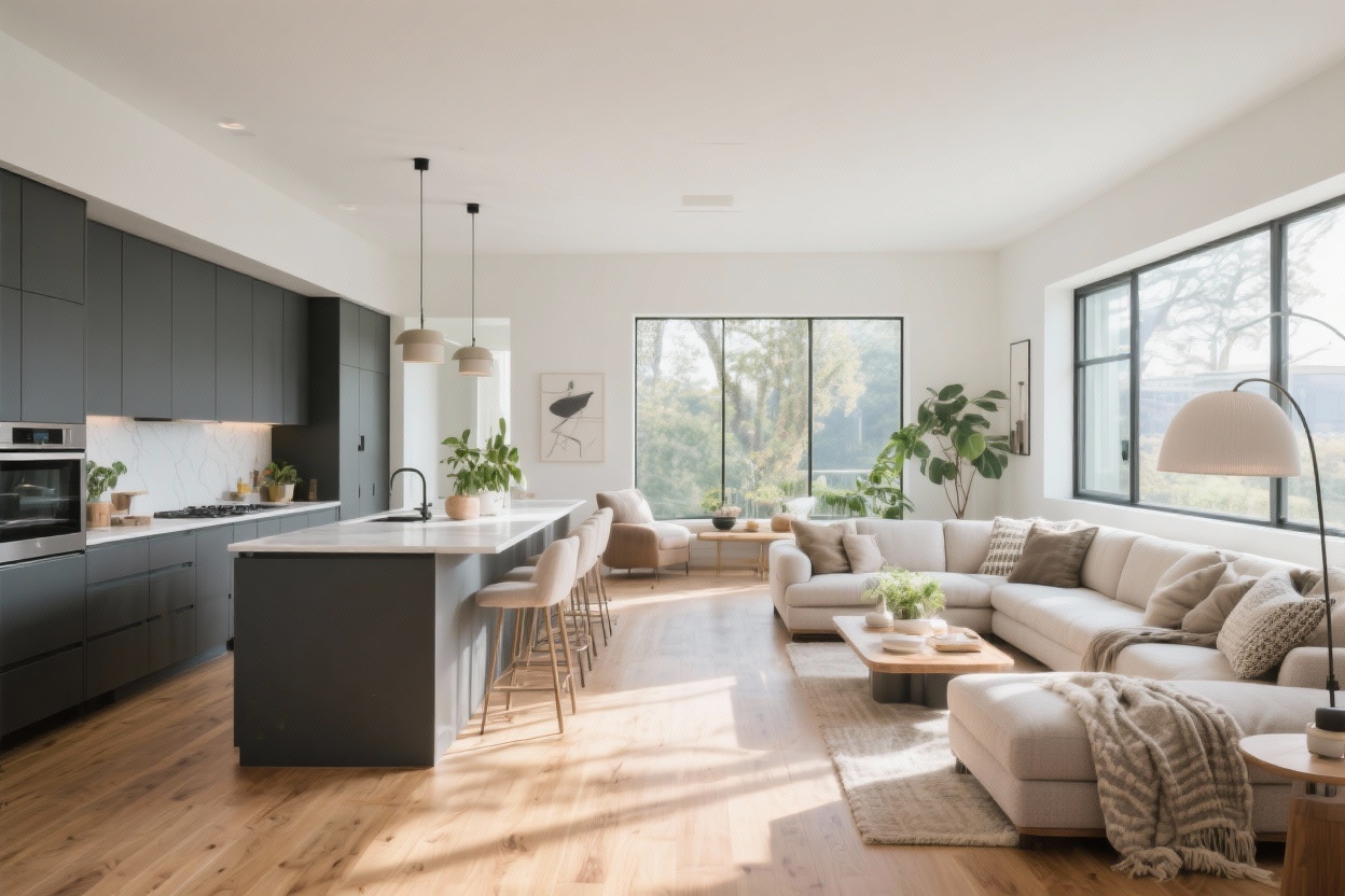 10 Modern Kitchen and Living Room Combination Design Ideas You’ll Love