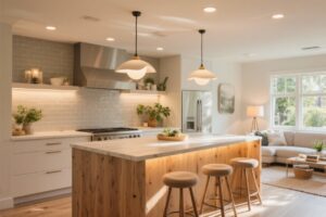 Read more about the article Open Kitchen Ideas That Are Always Bright and Cozy With Artificial Lighting