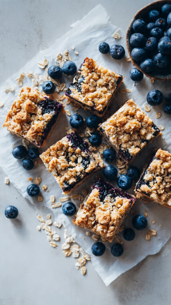 Blueberry Oat Crumble Bars