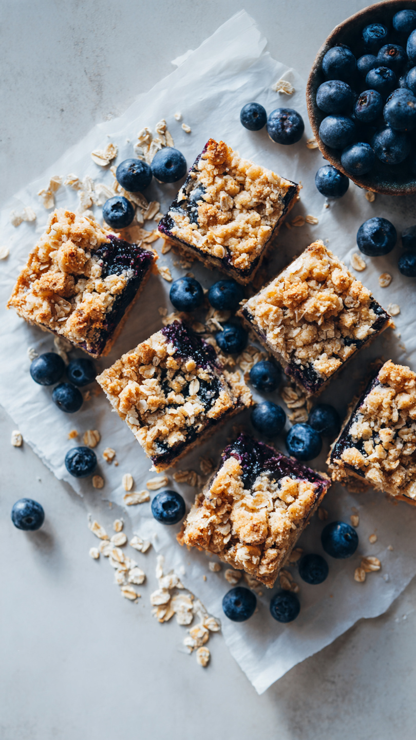 Blueberry Oat Crumble Bars