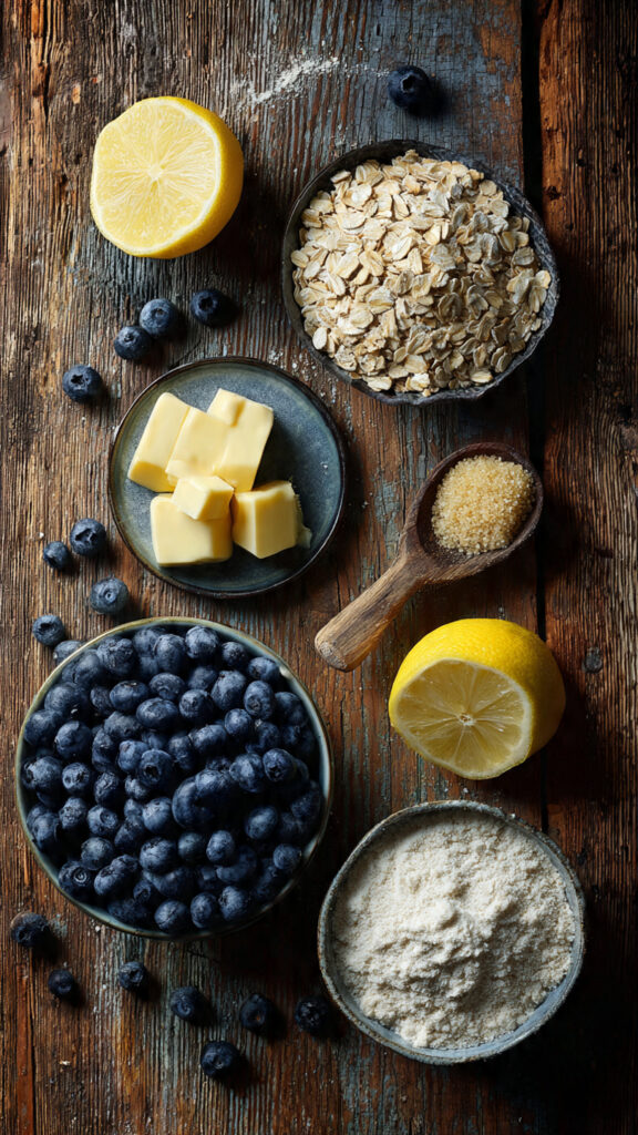 Blueberry Oat Crumble Bars