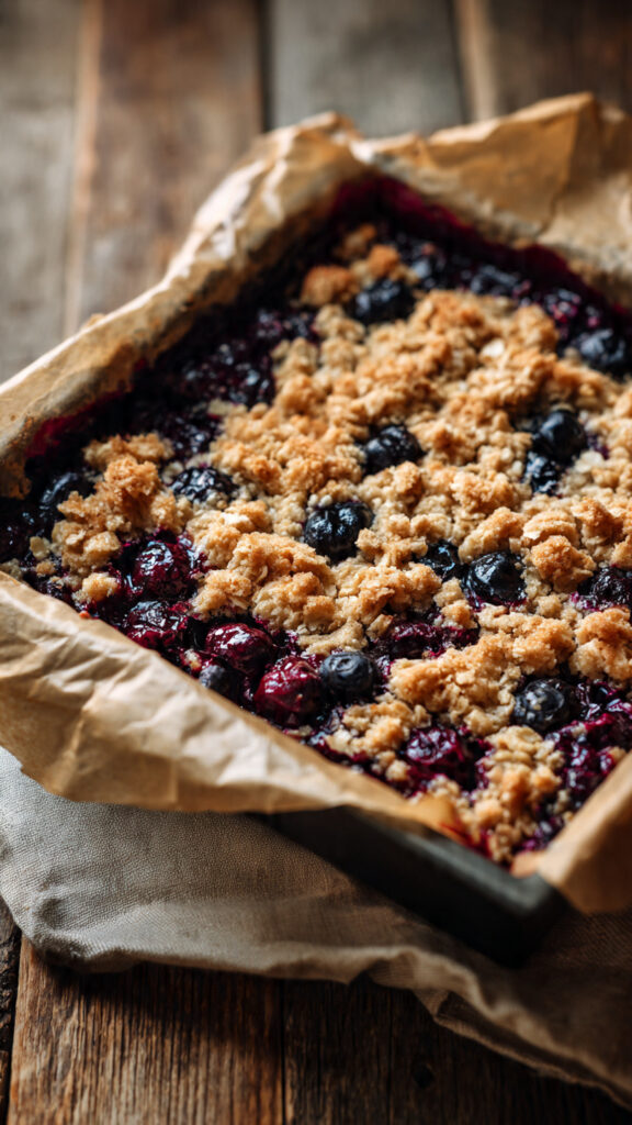 Blueberry Oat Crumble Bars