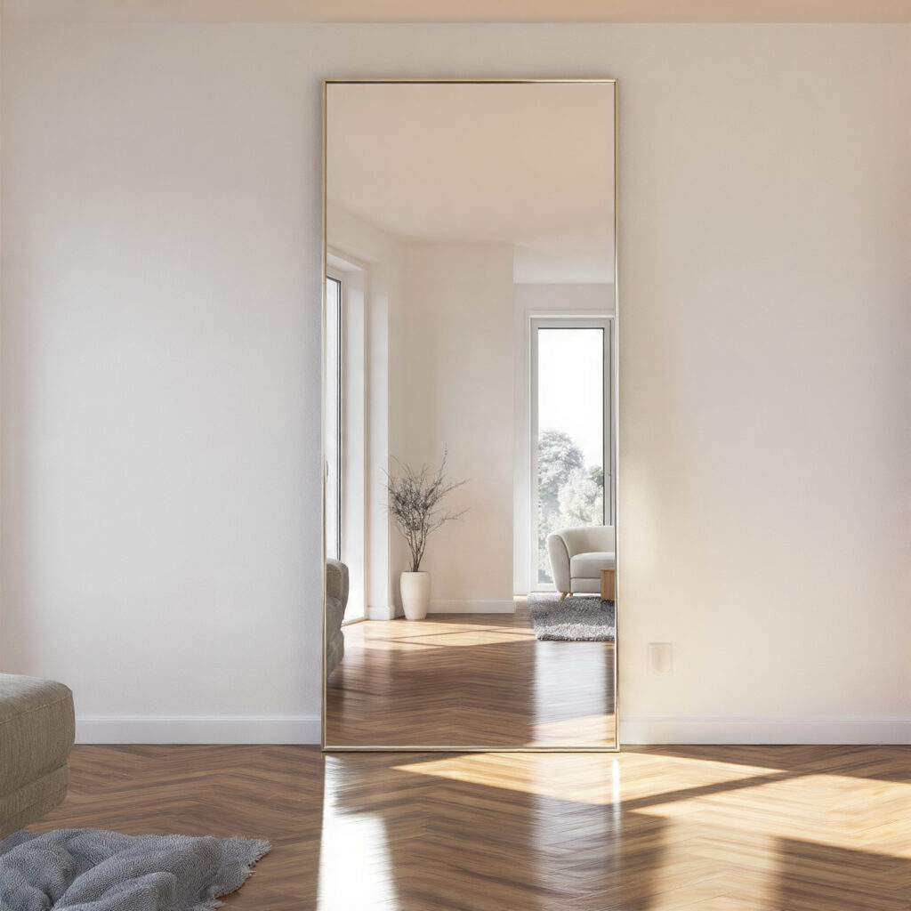 7 "Invisible" Pieces of Multi functional Furniture to Double the Utility of Your Small Living Room Gương đứng cỡ lớn: "Trò ảo thuật" nhân đôi không gian tức thì