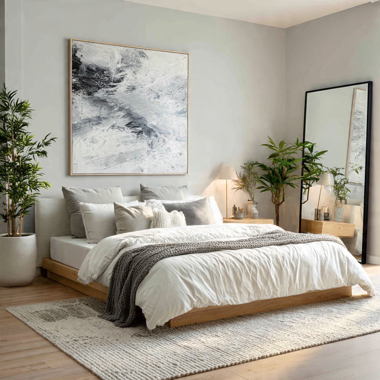 modern bedroom furniture style with minimalist accessories and decor
