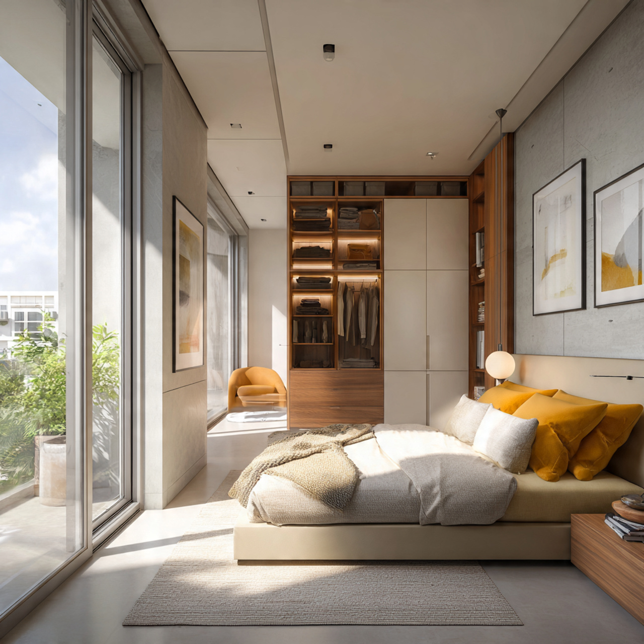 modern layout ideas for small bedrooms with bright modern luxury design and smart space planning