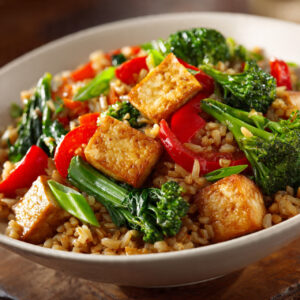 Read more about the article Vegetarian Brown Rice Stir Fry with Mixed Vegetables