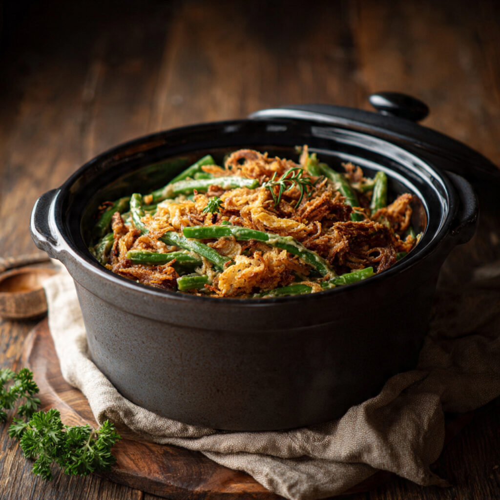Easy Crockpot Green Bean Casserole