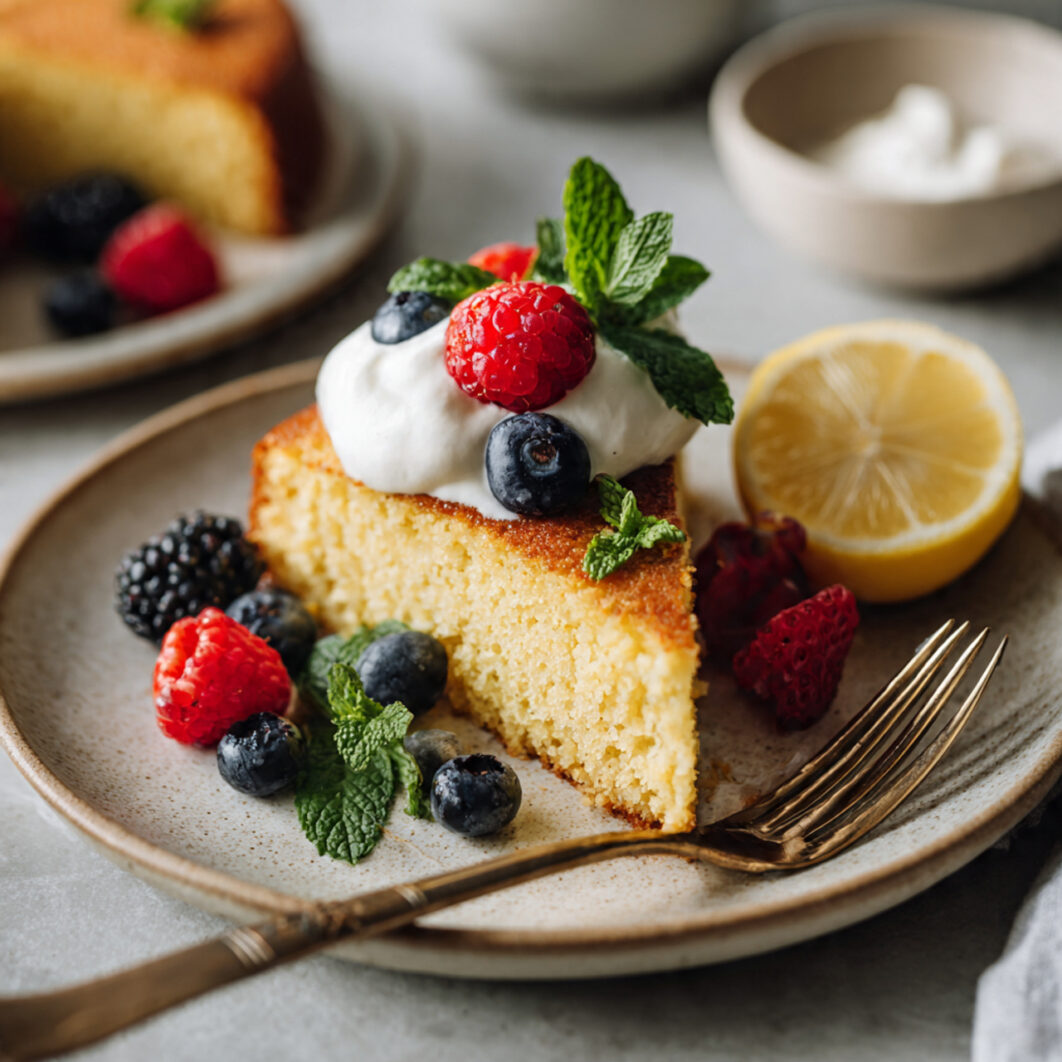 Lemon Almond Flour Cake – Bright, Moist, and Naturally Gluten-Free