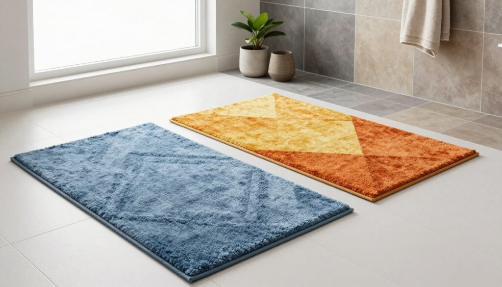 modern bathroom rug colors