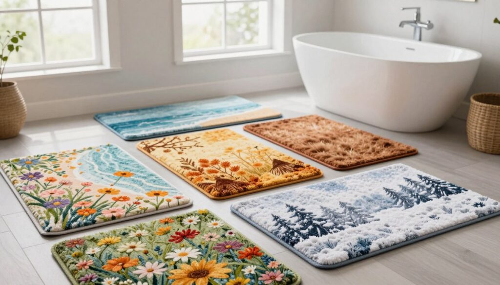 seasonal bathroom rugs