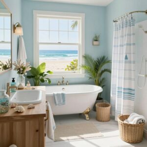 Read more about the article 7 Refreshing Beach Bathroom Decor Ideas to Bring the Ocean Breeze Home