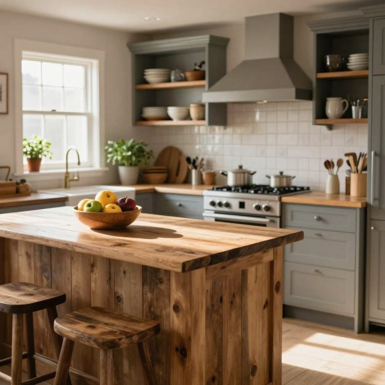 Compact Farmhouse Kitchen Island