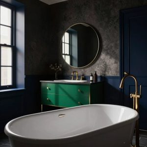 Dramatic Dark Bathrooms