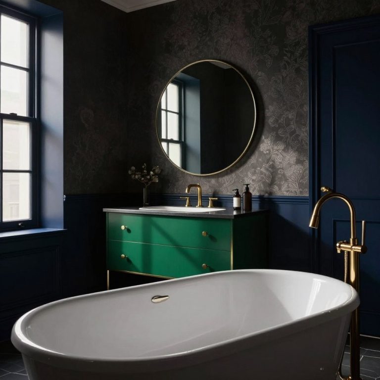 Dramatic Dark Bathrooms