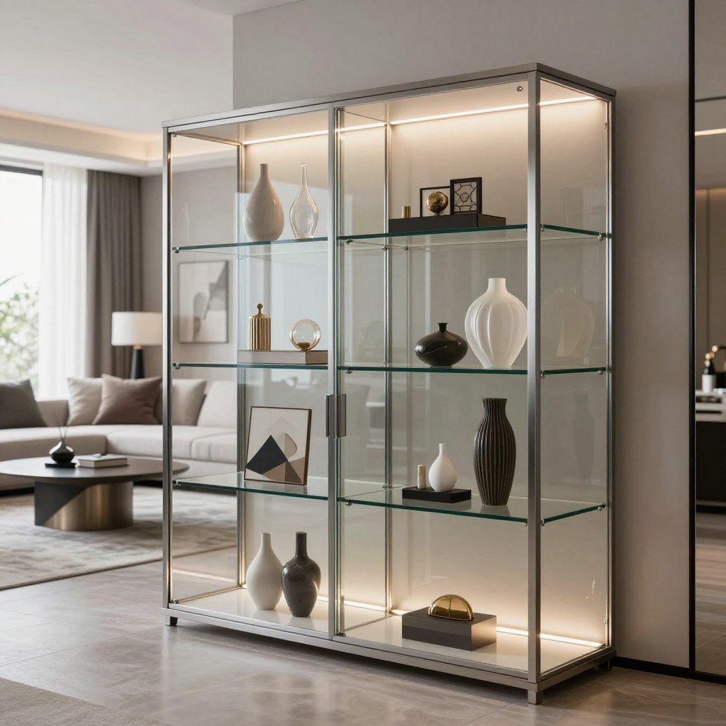 9 Glass Display Cabinets for Contemporary Living Room Decor Glass Display Cabinets