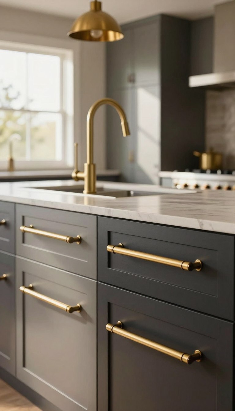 Mixed Metal Kitchen Hardware