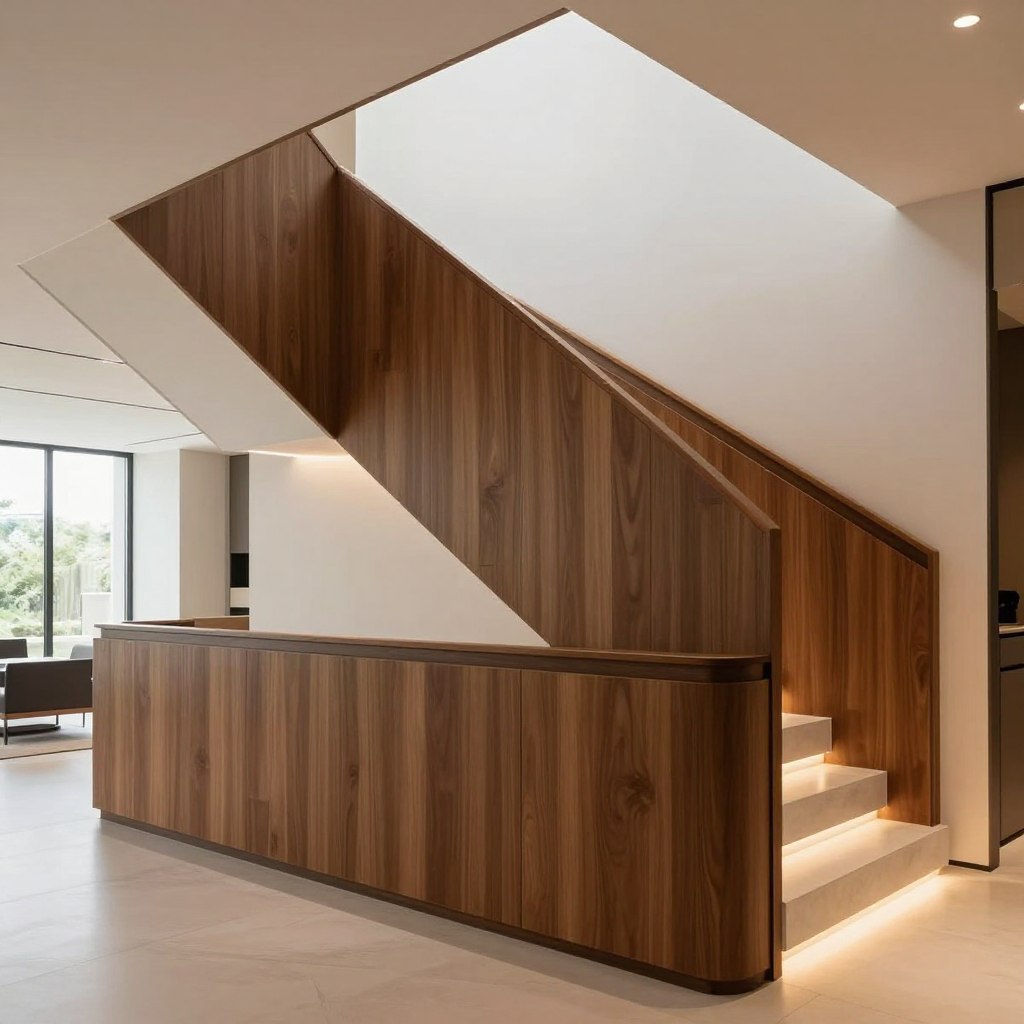 Modern Staircase Wall Paneling