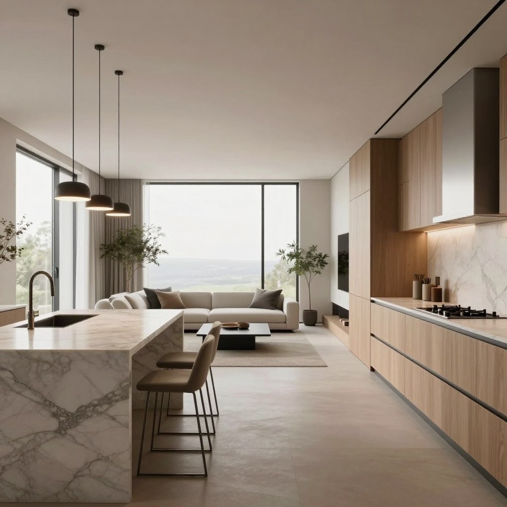 Open Kitchen Living Room Designs for a Minimalis