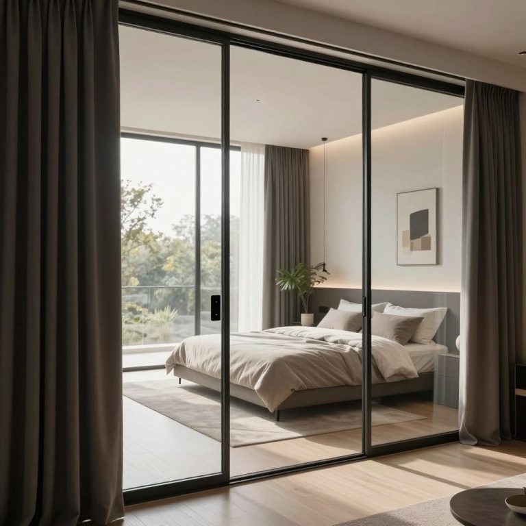 Stylish Glass Bedroom Privacy Ideas