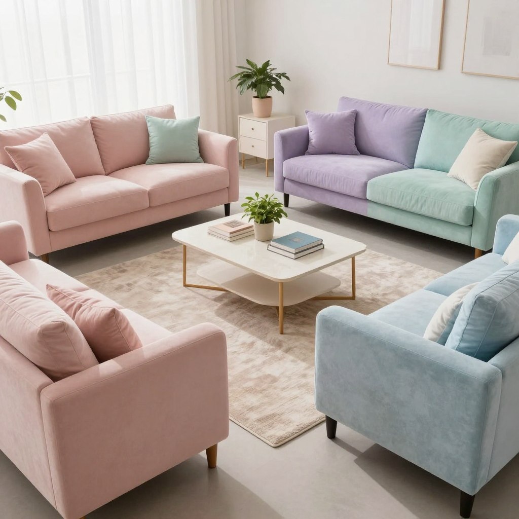 Trending Pastel Sofa Colors