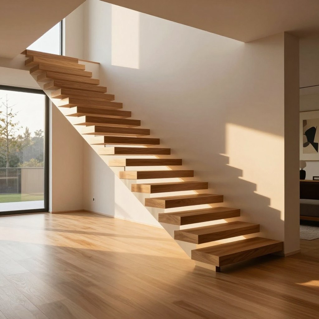 contemporary staircase design minimalist floating stairs