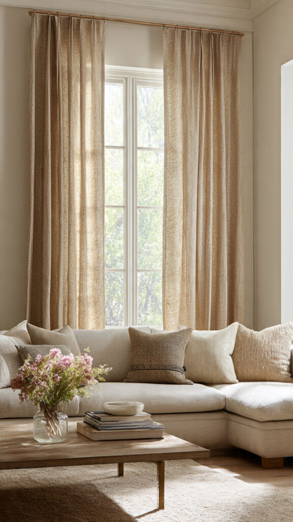 7 Curtain Colors That Match Every Living Room Color Scheme