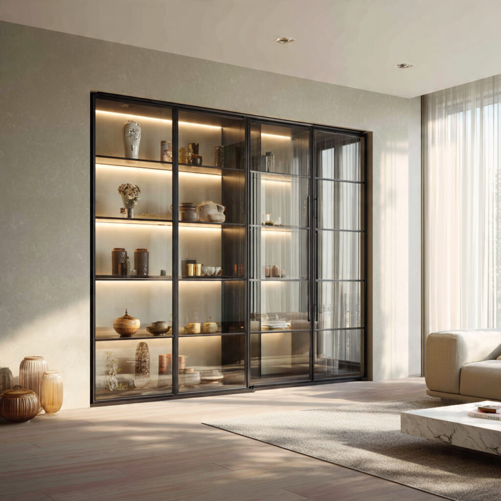 9 Glass Display Cabinets for Contemporary Living Room Decor