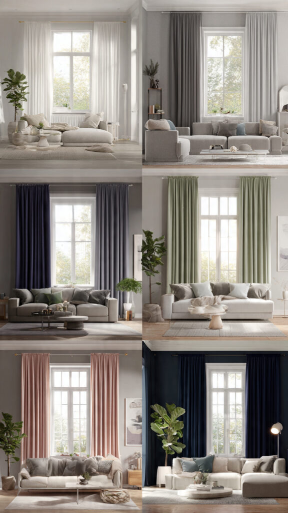 7 Curtain Colors That Match Every Living Room Color Scheme