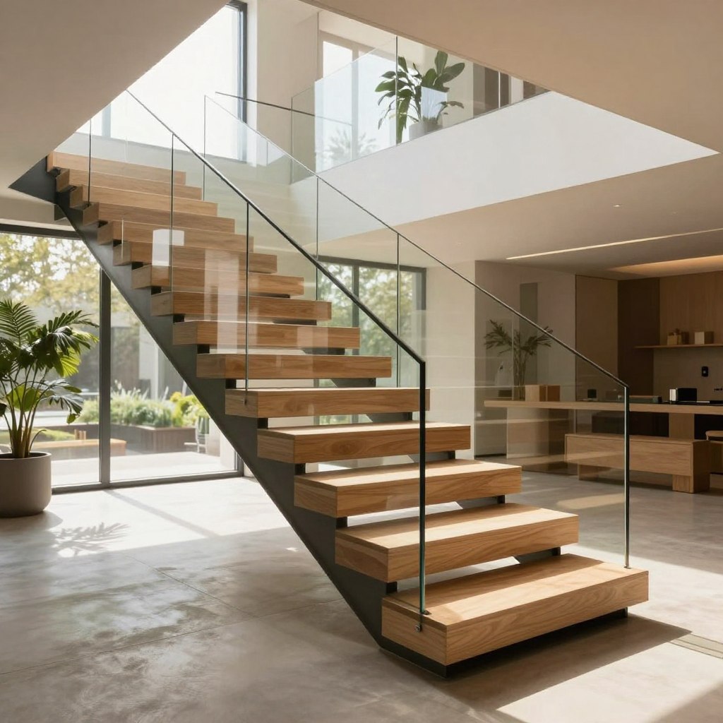 sleek staircase trends minimalist floating stairs