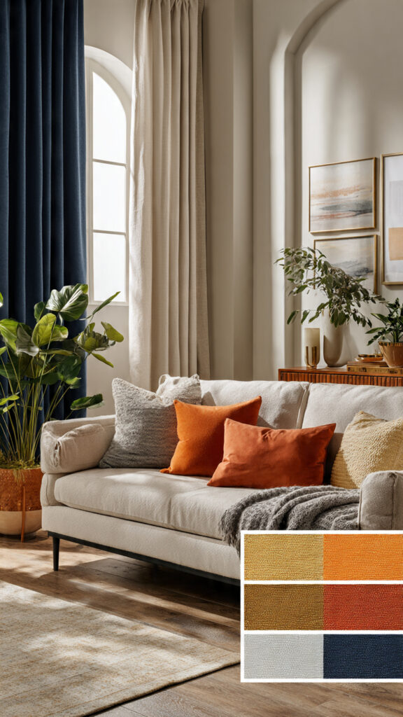 7 Curtain Colors That Match Every Living Room Color Scheme