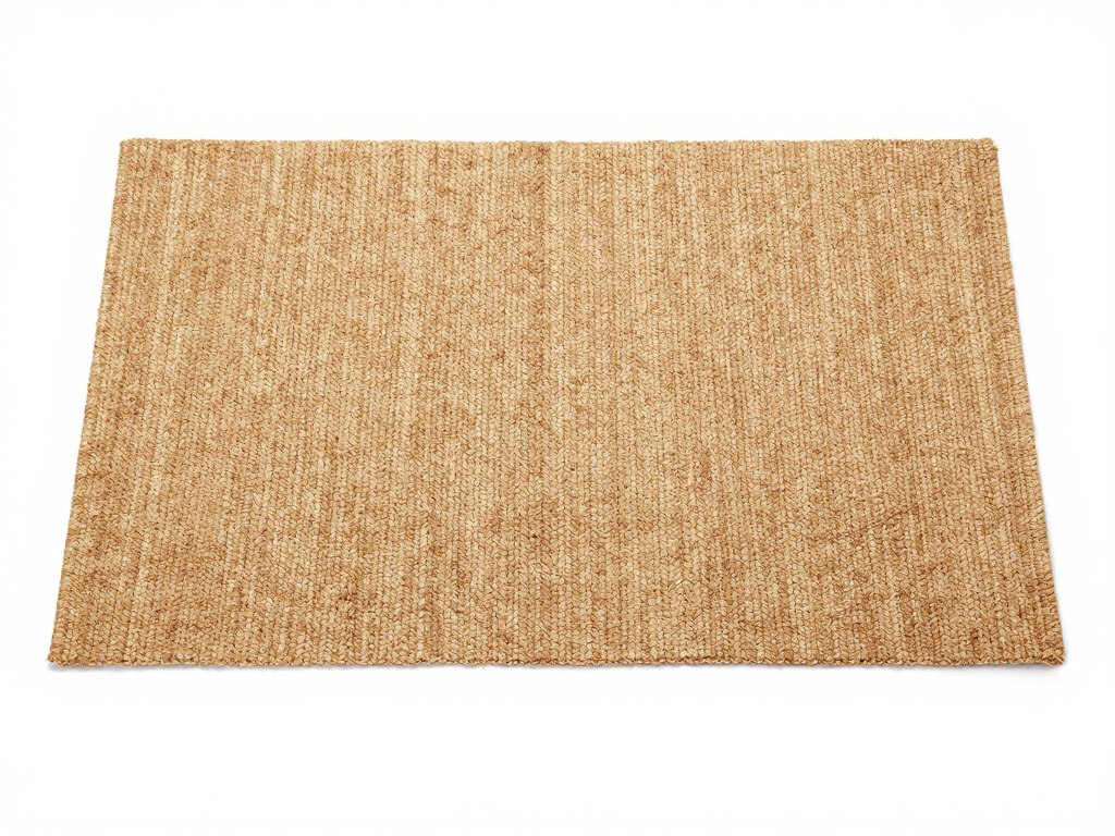Classic plain natural coir doormat without design