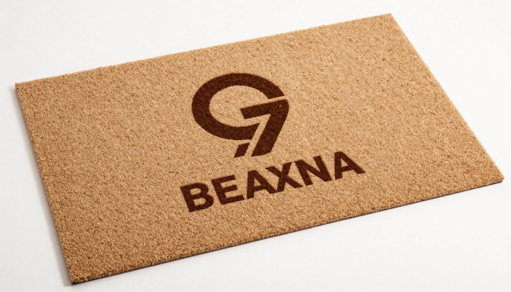 Custom logo coir doormat for commercial use