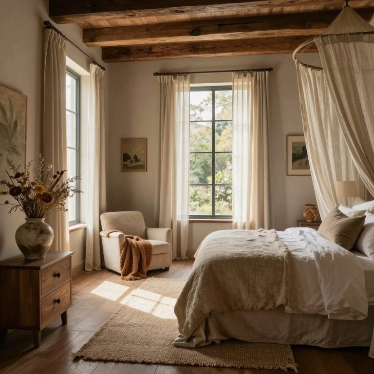 Earthy Luxury Bedroom Retreat