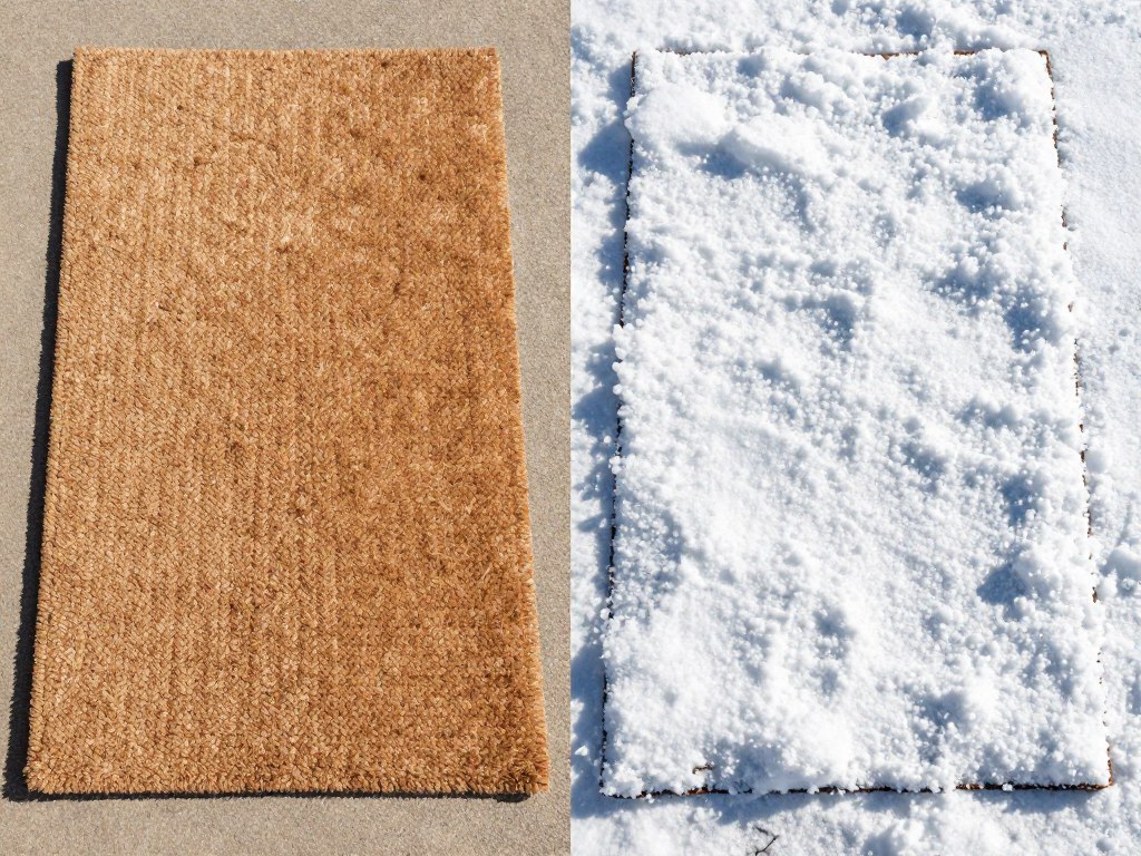 Seasonal care comparison for coir doormats