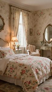 Vintage Floral Bedroom Designs
