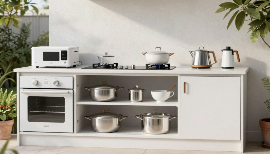 Essential outdoor kitchen components for small spaces