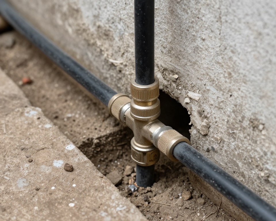 Gas line installation for outdoor kitchen