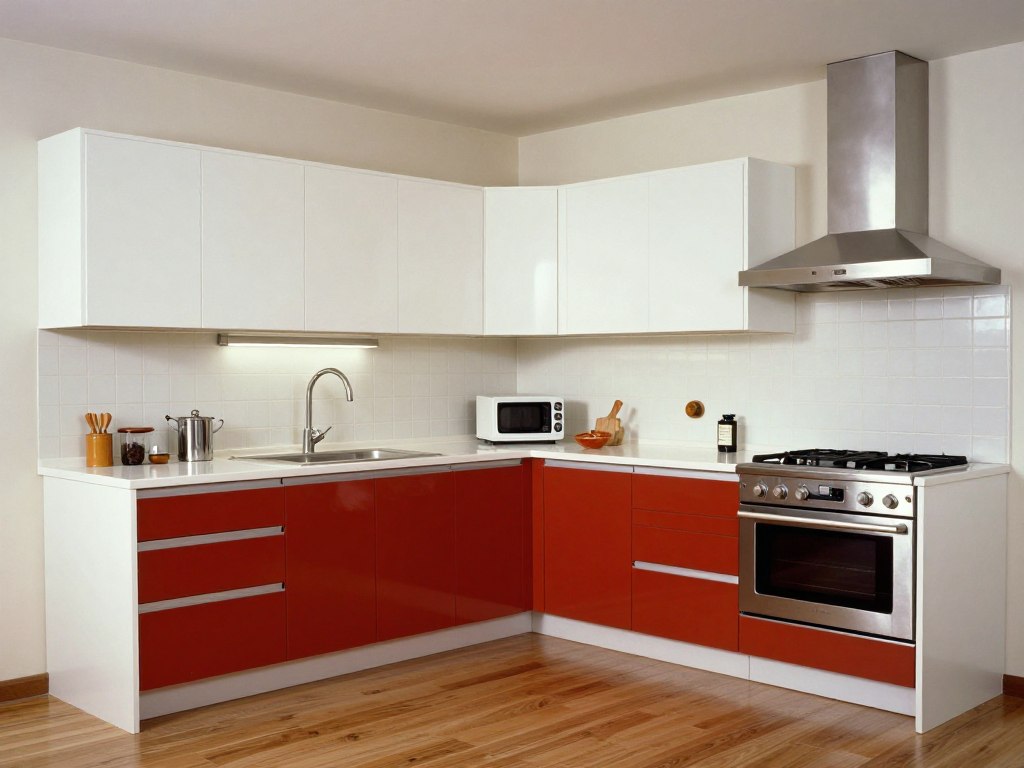 Mid-century modern kitchen with efficient triangle layout