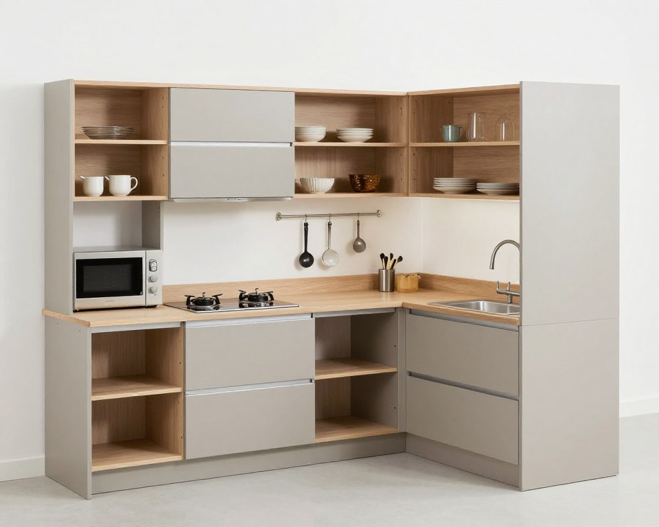 Modular outdoor kitchen assembled configuration