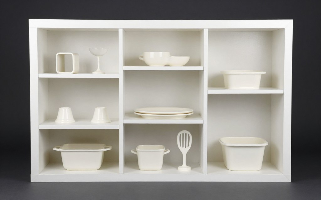 Modular outdoor kitchen components arranged separately