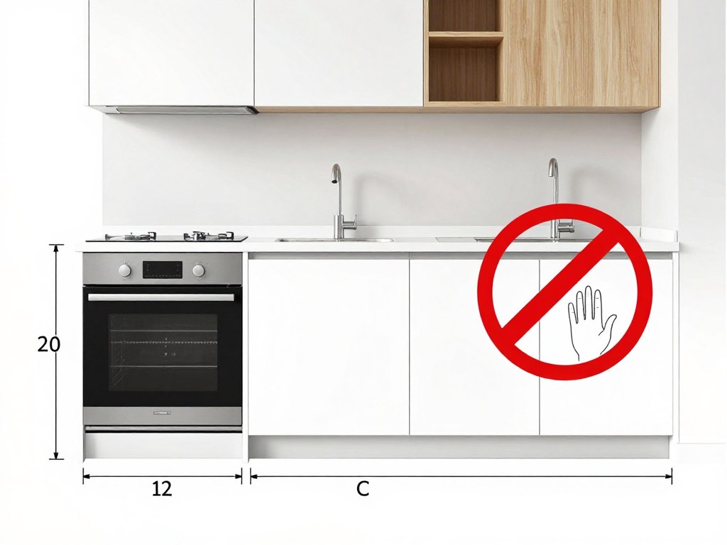 Outdoor kitchen showing proper clearances and measurements