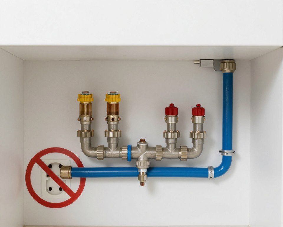 Outdoor kitchen utility connections and placement