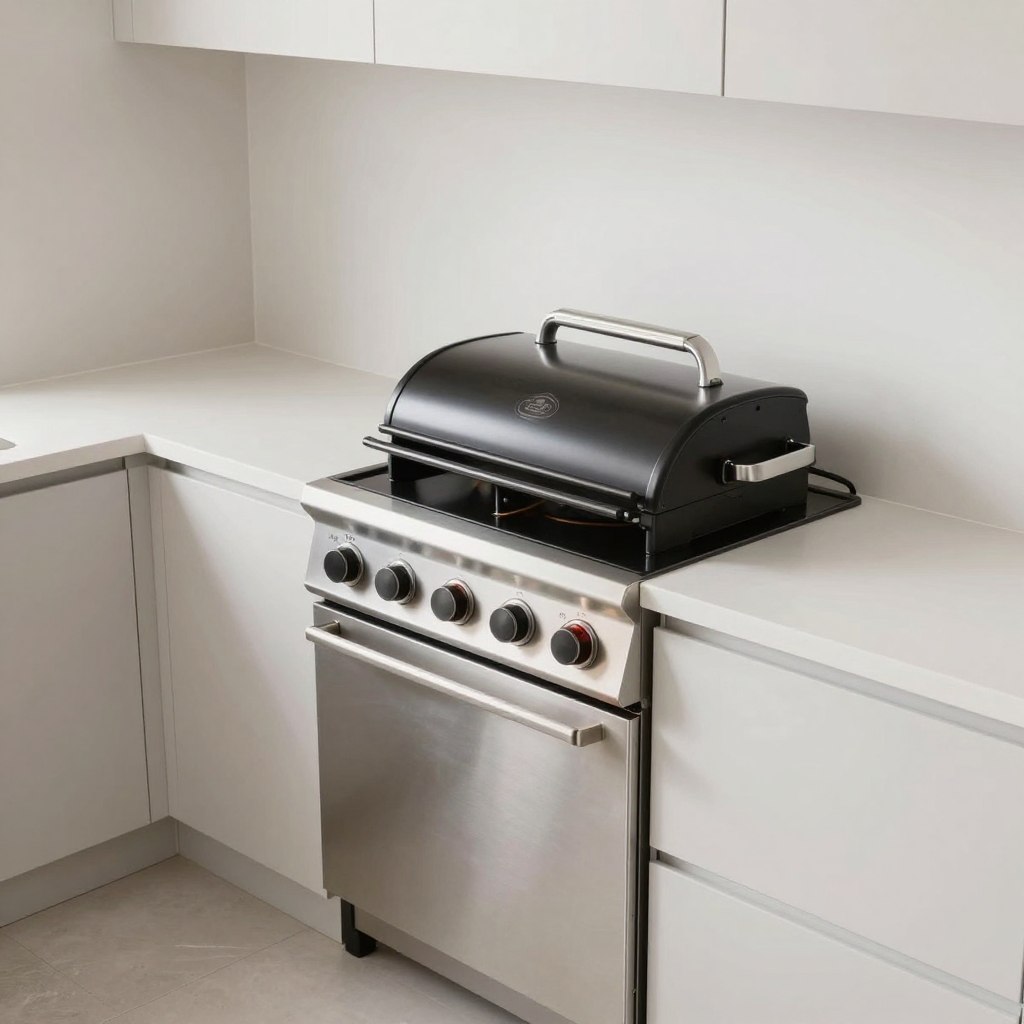 Phase one outdoor kitchen with basic grill setup