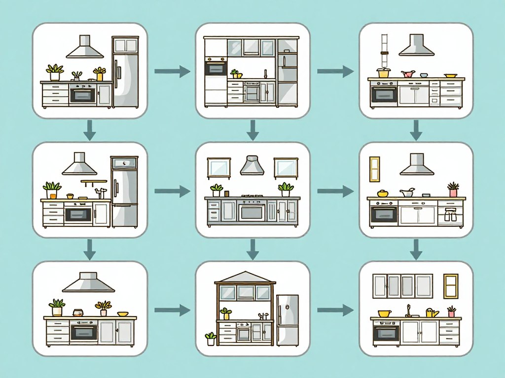 Phased outdoor kitchen installation stages