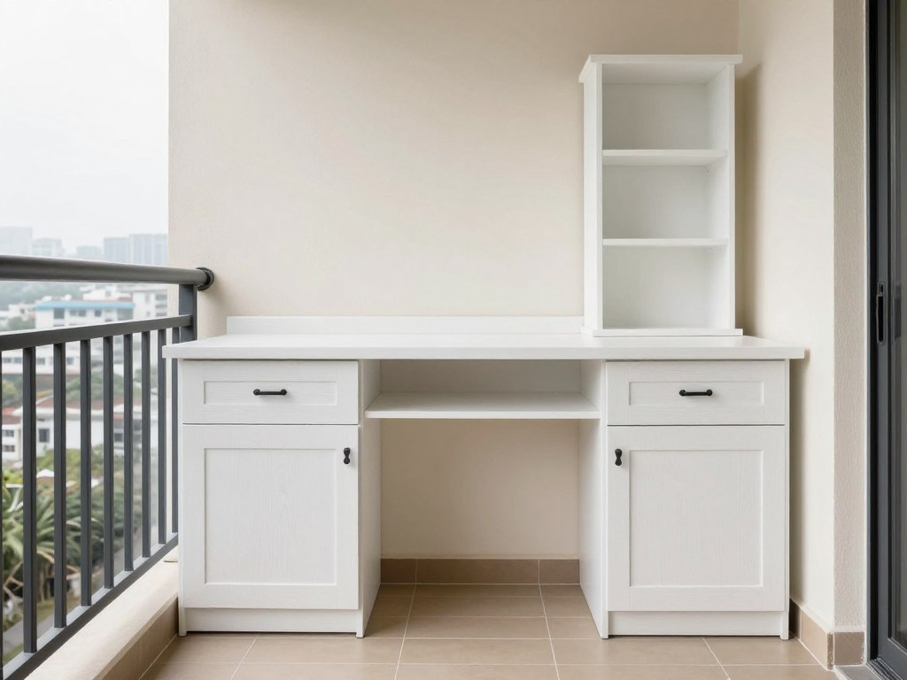 Properly scaled furniture on balcony showing good proportions