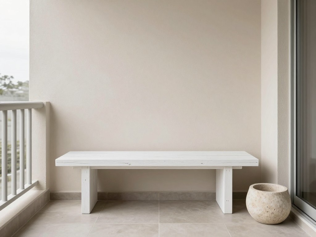 Scandinavian balcony design showcasing minimalist furniture and natural materials