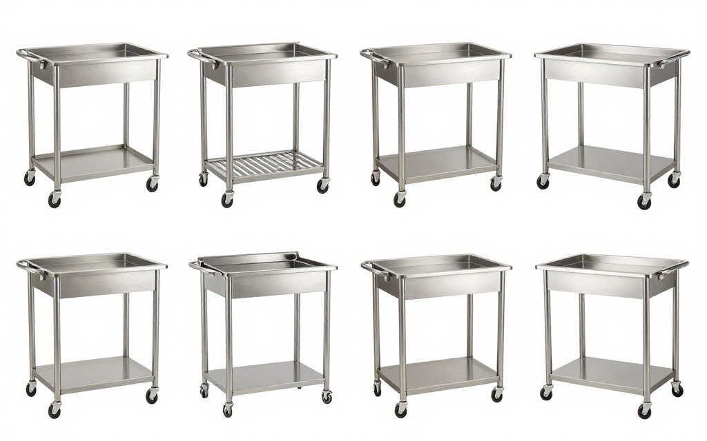 Various outdoor kitchen cart configurations