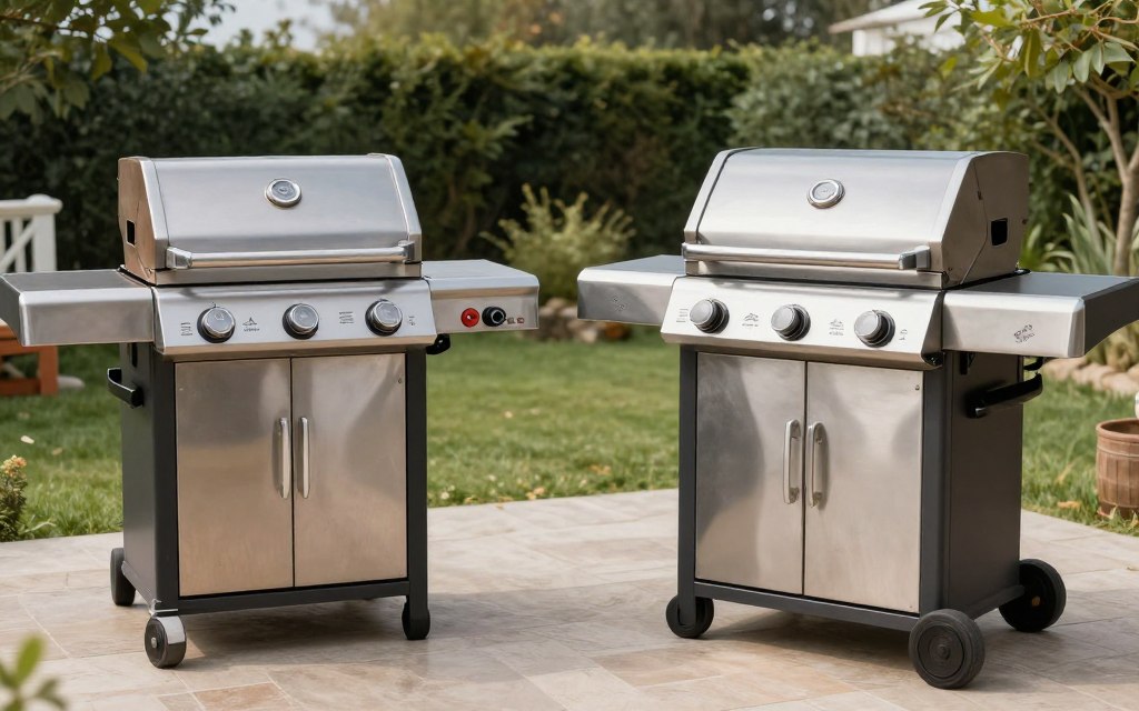 Various outdoor kitchen grill sizes for small spaces